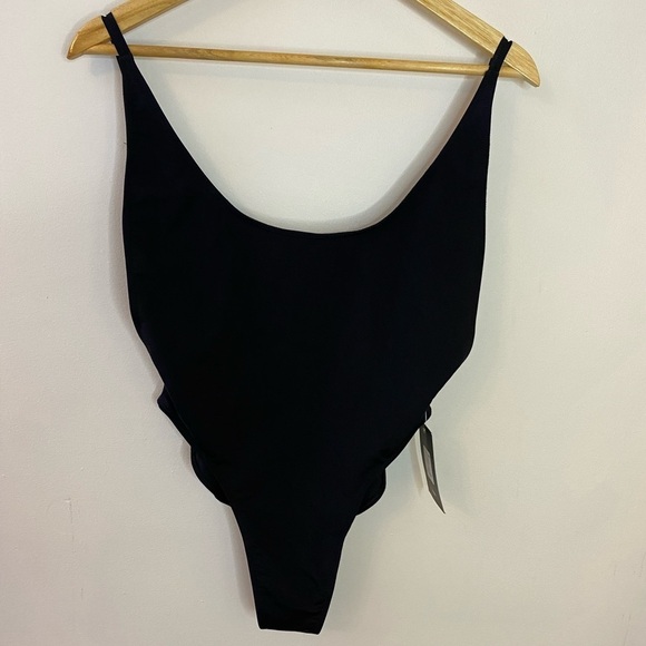 NWT Fashion Nova Cut it High Black One Piece Swimsuit - Picture 2 of 6
